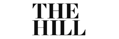 Black text 'THE HILL' on a white background