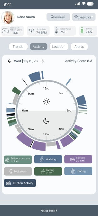 SilverKin app screen